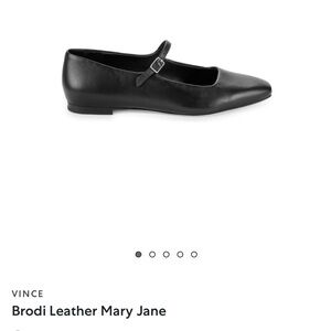 Vince Black Mary  Jane Leather Shoes